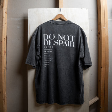 Gray acid washed do not despair oversized t-shirt, Mistakes Made
