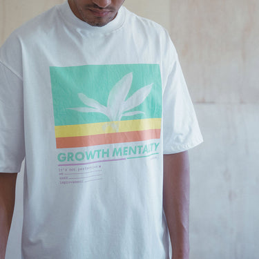 Growth Mentality White oversized t-shirt, Mistakes Made