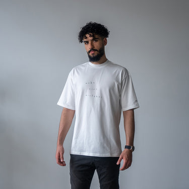 make more mistakes, white, t-shirt, mistakes made